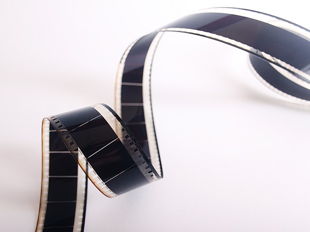En filmremsa redo att klippas